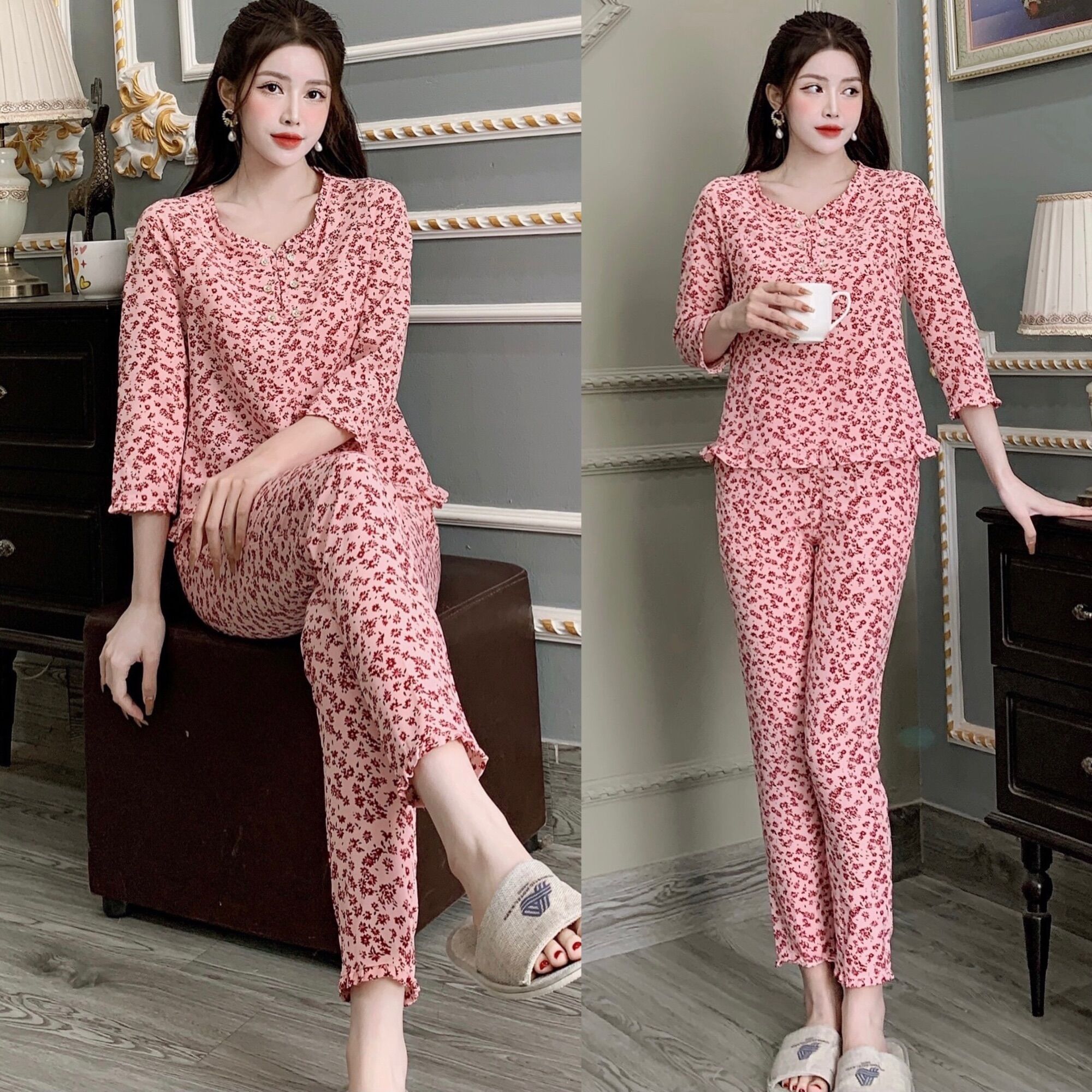 Đồ bộ mặc ở nhà vải lụa