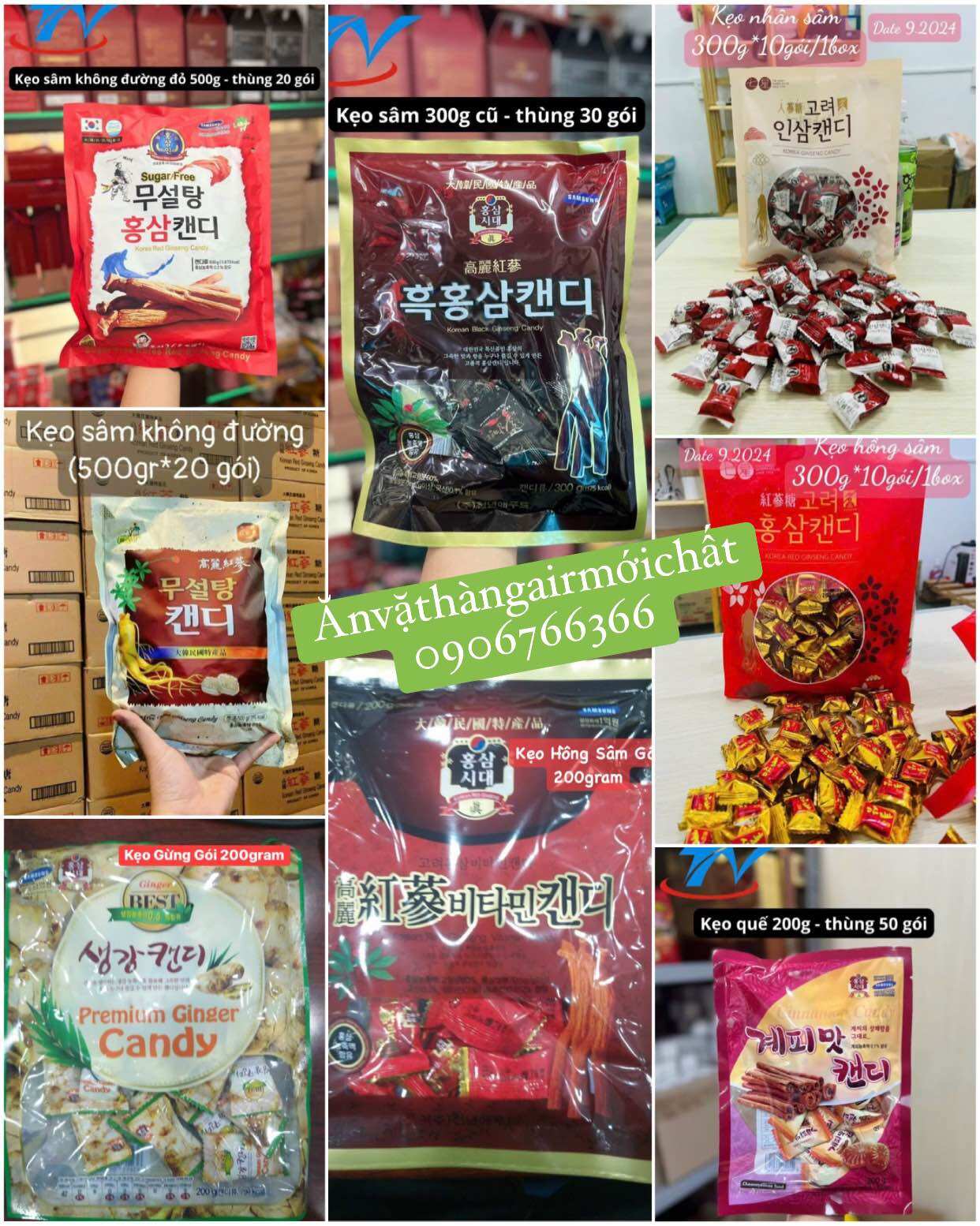 [NEW DATE 06/2025]Kẹo Sâm Không Đường Hàn Quốc 500 gram