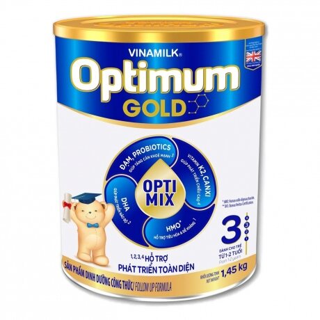 Sữa bột vinamilk optimum gold 3 - hộp thiếc 1450g,