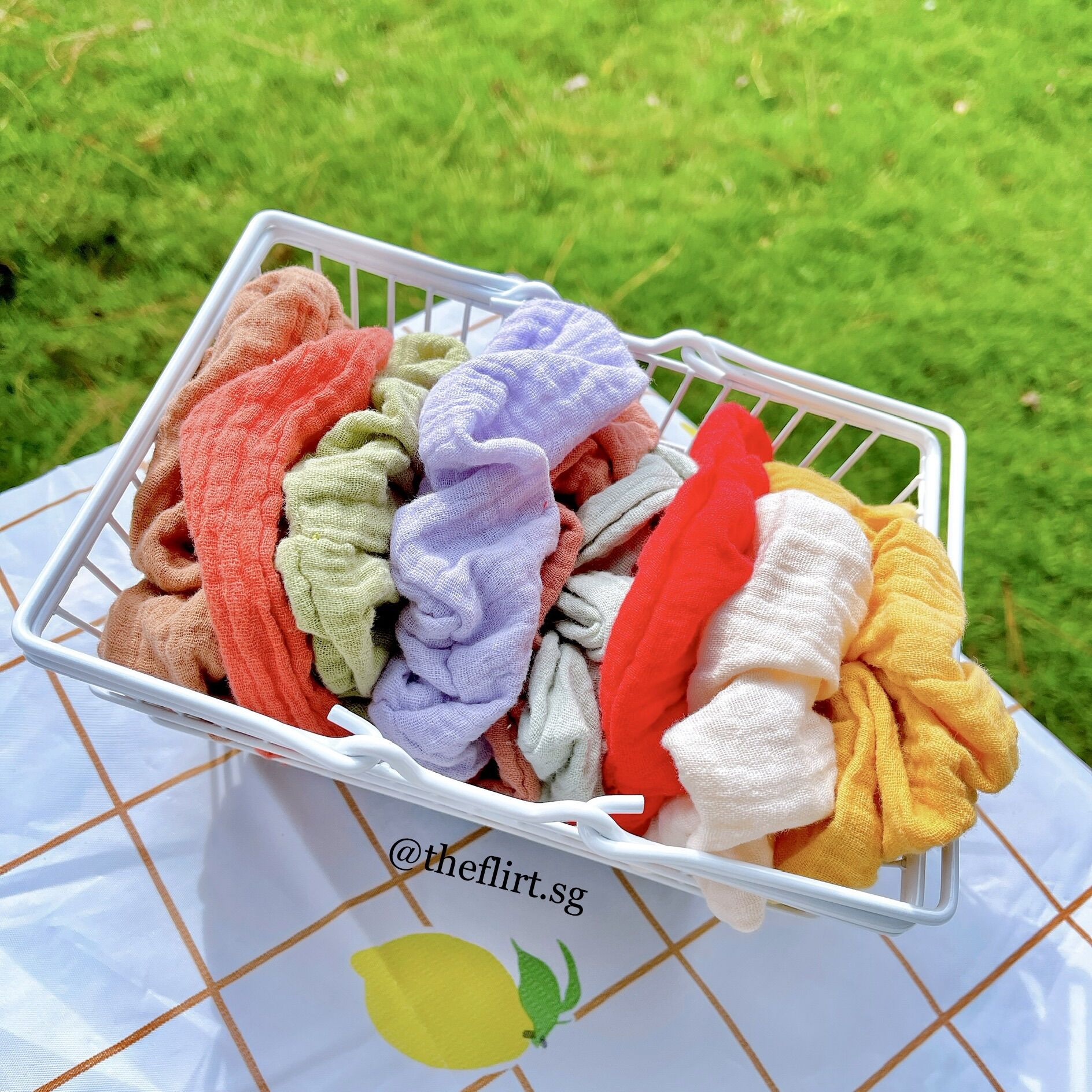 Set 5 Muslin Scrunchies phiên bản cây-củ-quả