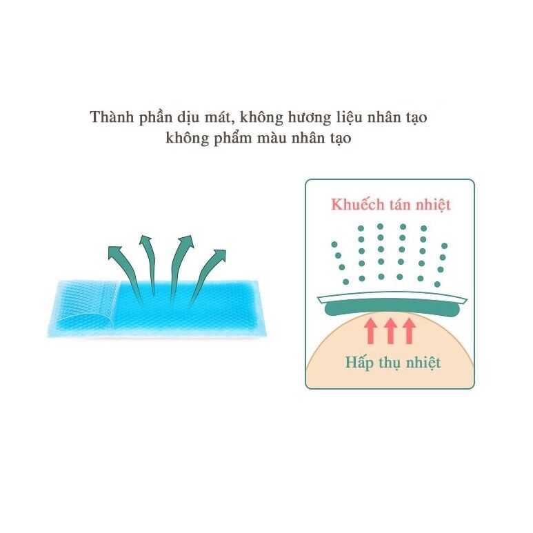 [Hộp 6 Miếng] Miếng Dán Hạ Sốt Cooling Sheet Apple Dùng Cho Người Lớn