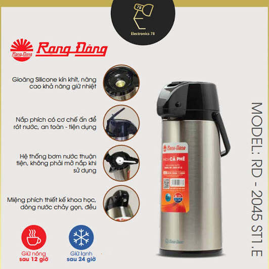 Nắp ấn phích bơm nước 2,5L mã  2545 ST1. E Rạng Đông