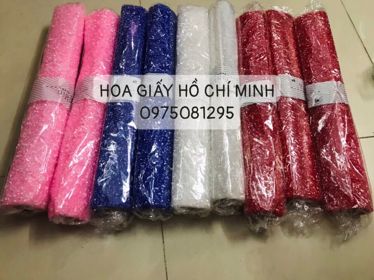 [HCM]Lưới tuyết nguyên liệu gói hoa handmade siêu sang trọng 50cmx4m ( kèm clip và ảnh thật)
