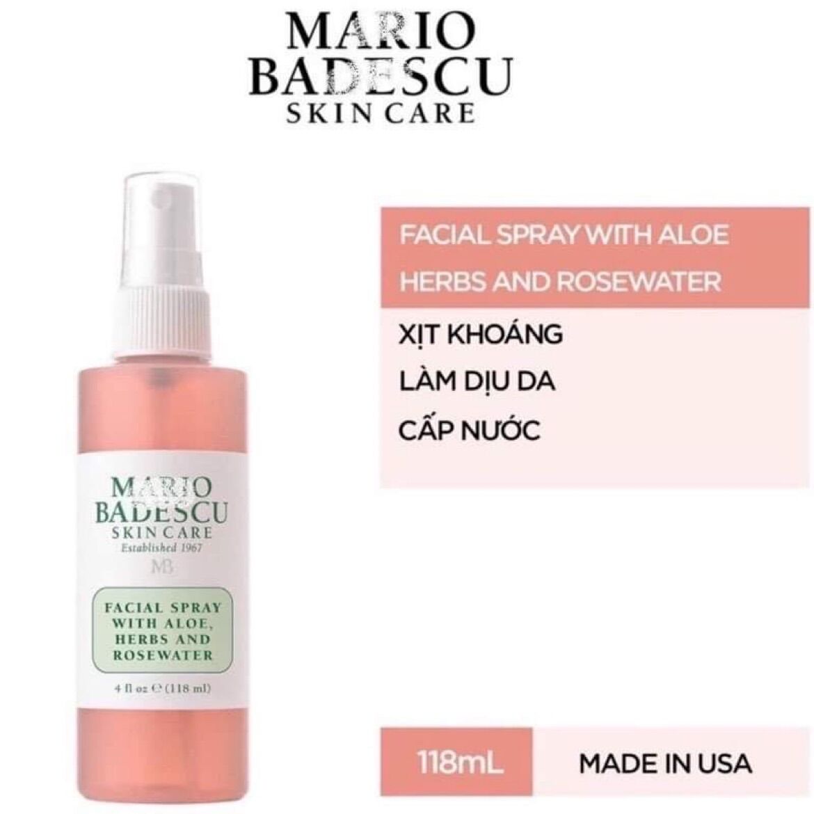 Xịt khoáng mario badescu
