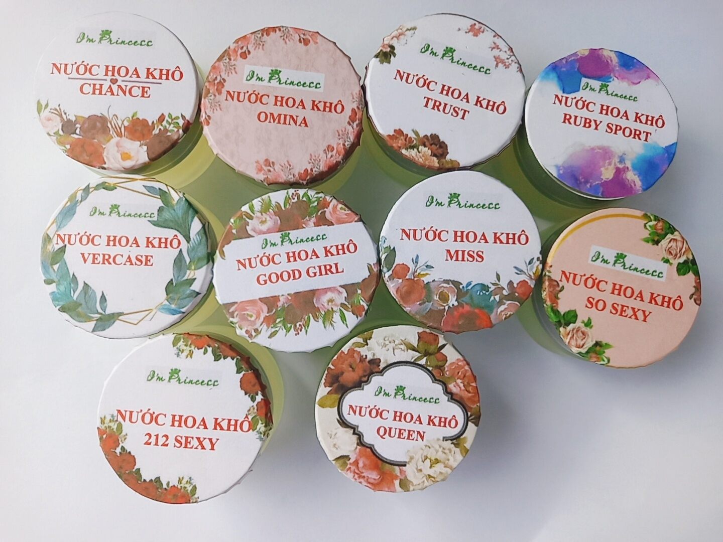 Nước hoa khô handmade 20g đủ mùi
