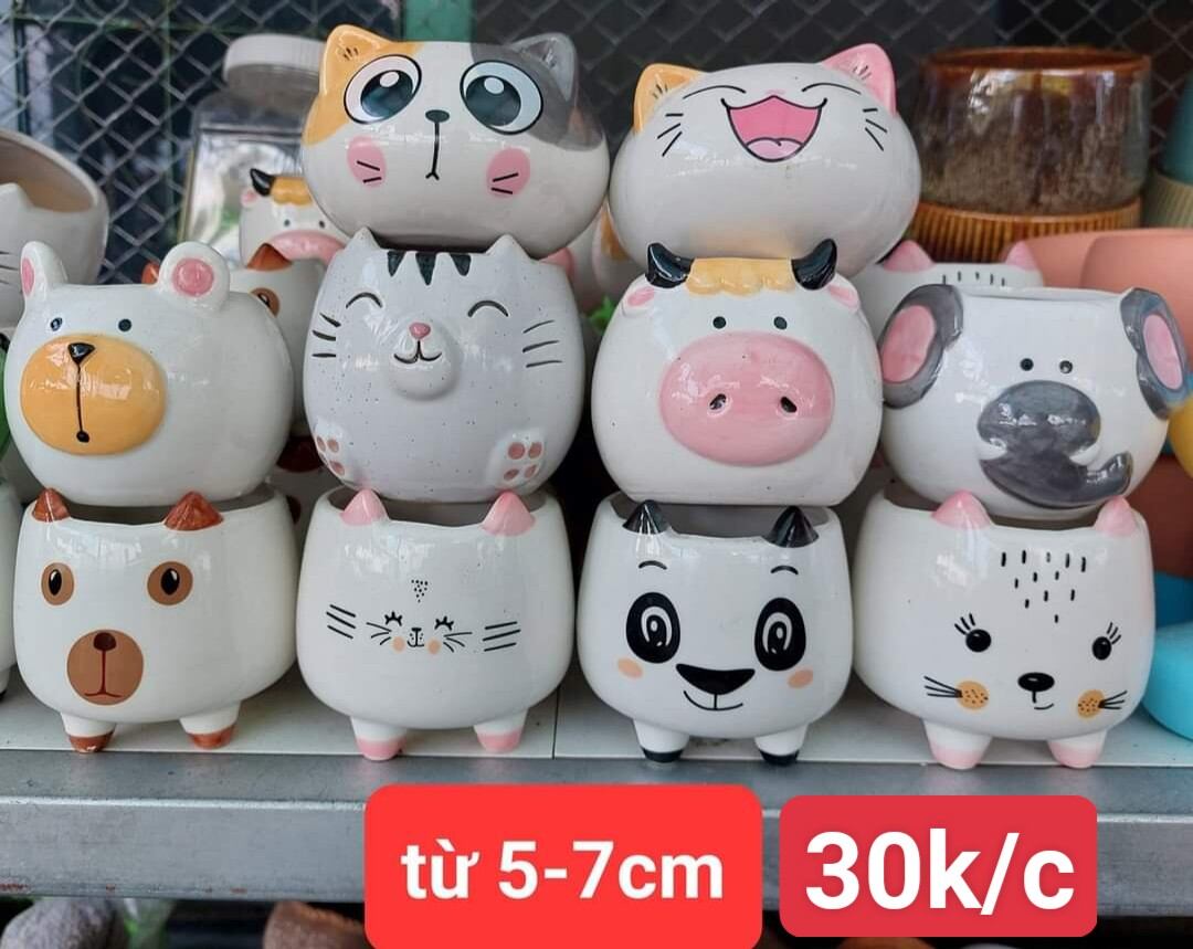 1 Chậu thú Cute size 5-7cm Ib shop chọn mẫu