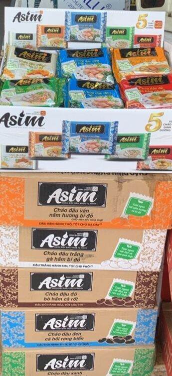 CHÁO ASIM NGŨ VỊ (5 Vị TRỘN)GẤU ĐỎ 72G(30 GÓI/thùng)