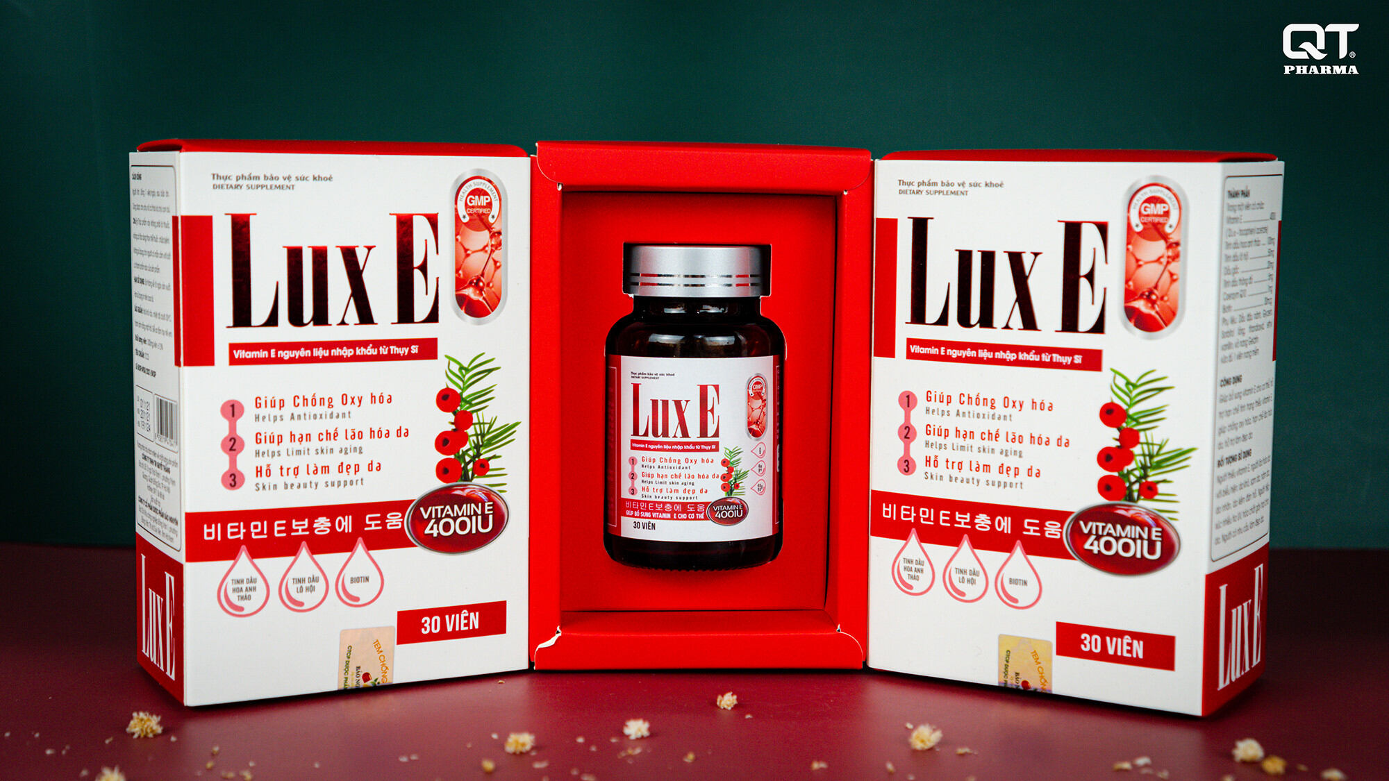 Lux E, vitamin E , đẹp da, chống lão hoá lọ 30viên