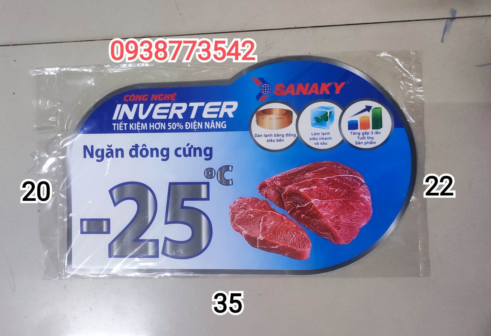 Tem dán tủ đông
