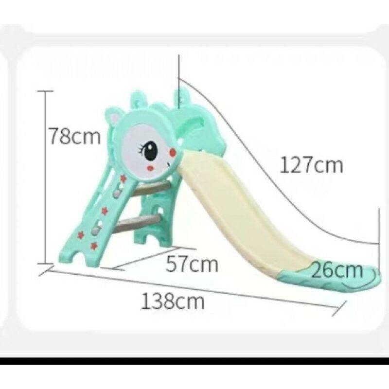Cầu trượt hưu kèm rổ bóng rổ cho bé