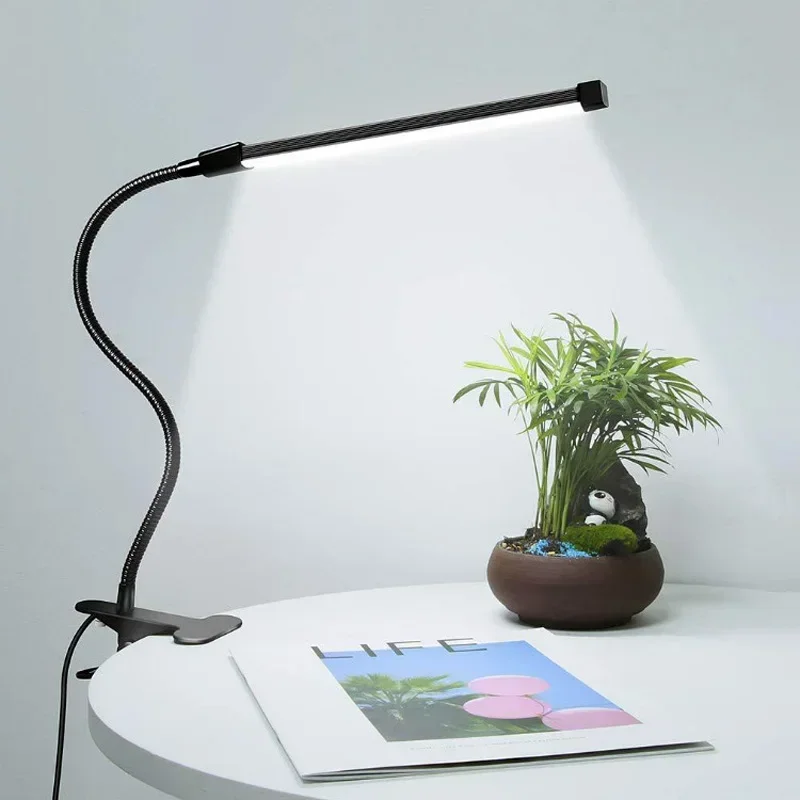 Đèn LED Để Bàn Loại Kẹp Bảo Vệ Mắt Màu Đen Cho Ký Túc Xá Sinh Viên Phòng Ngủ Đọc Sách Cạnh Giường Ngủ Đèn Để Bàn Nhỏ