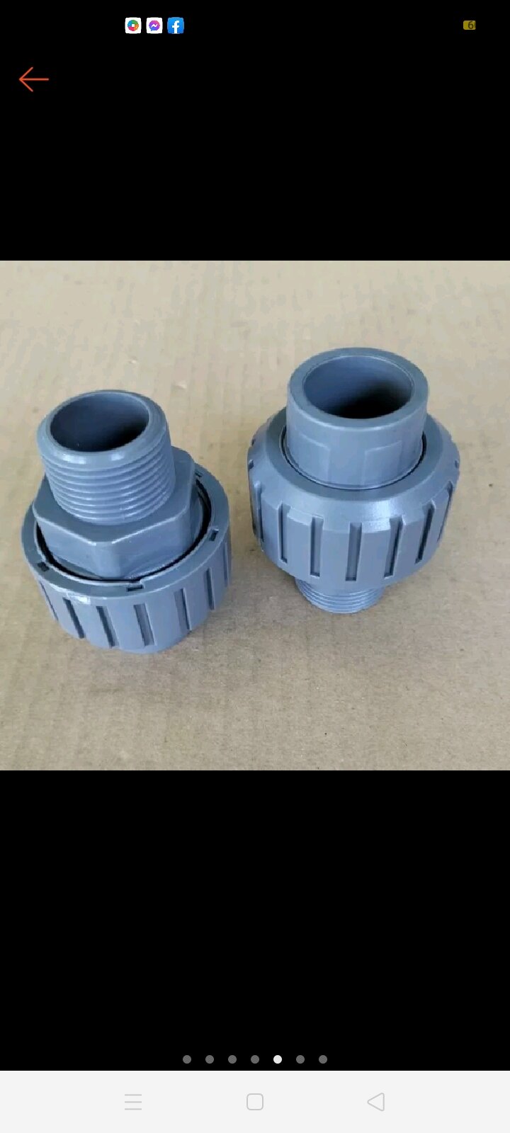 0Ren máy bơm liền rắc co(rắc co ren ngoài 34 ra ống pvc 27,34)