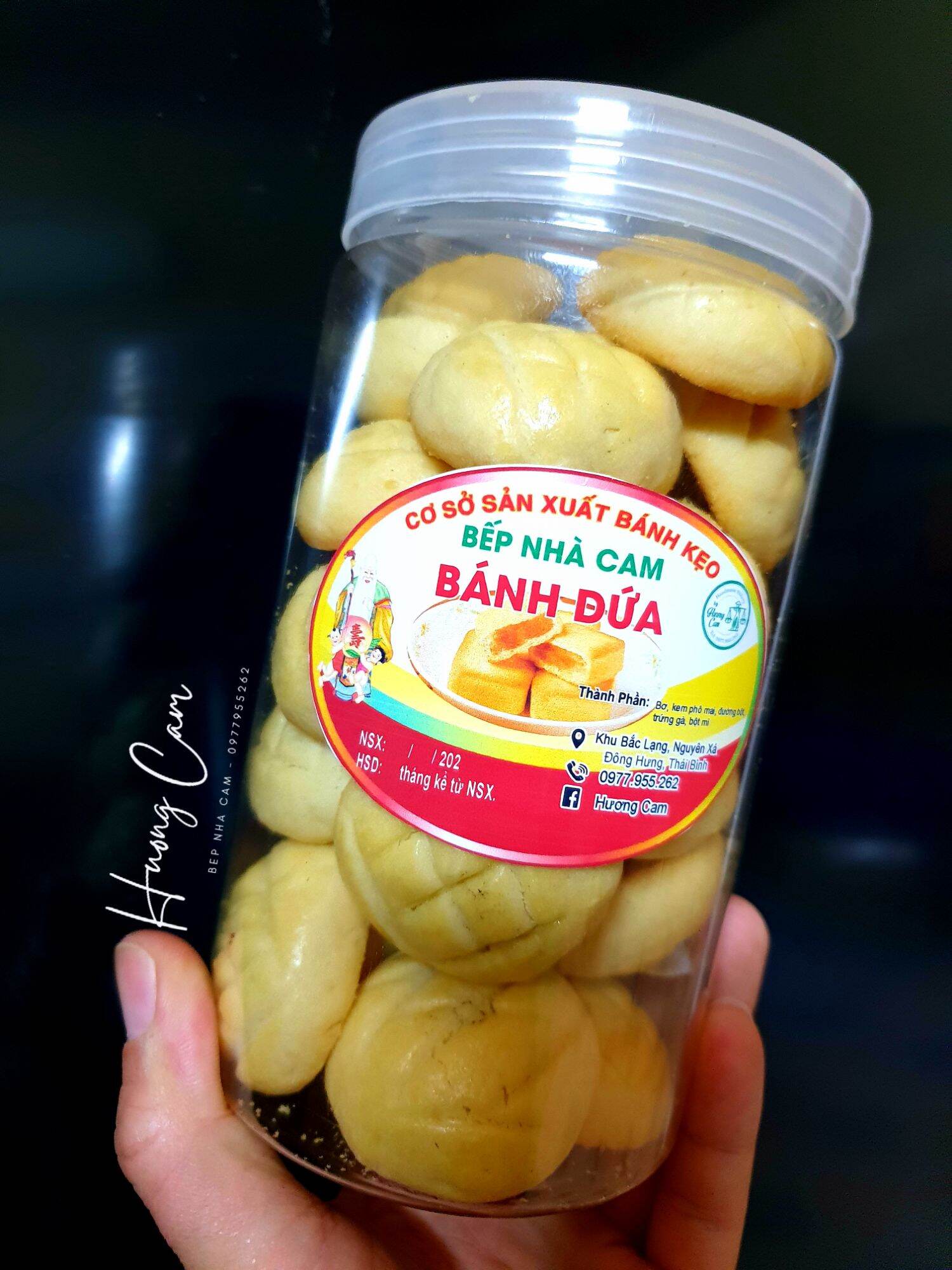 Bánh dứa Bếp Nhà Cam kẹo mềm chuẩn vị bánh dứa Đài Loan 500gr