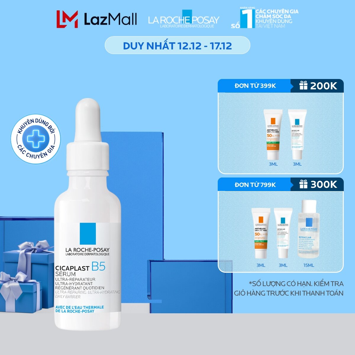 Tinh chất phục hồi La Roche-Posay Cicaplast B5 Serum 30ml