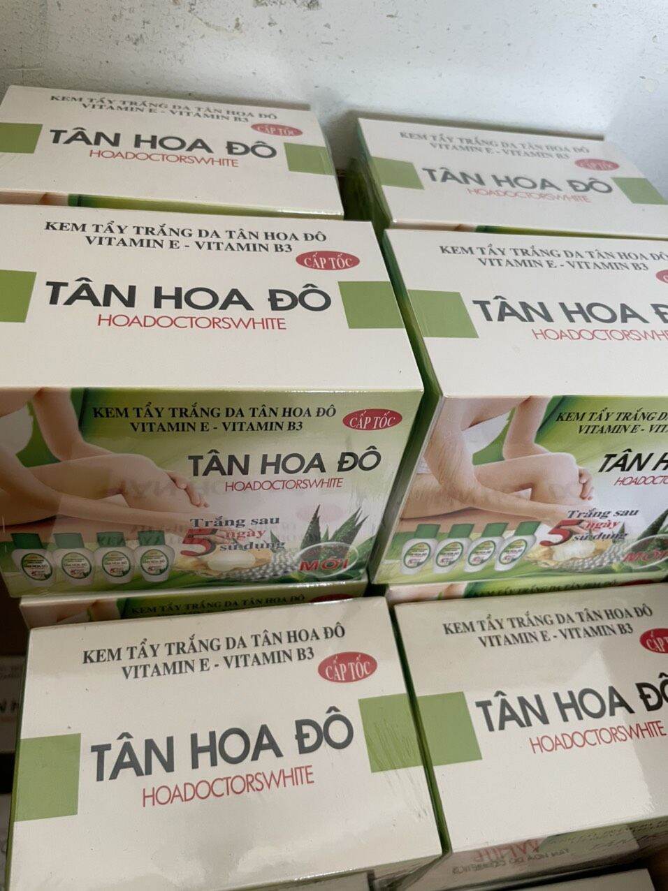 Lố 12h kem tẩy trắng da Tân hoa đô vitamin E-B3