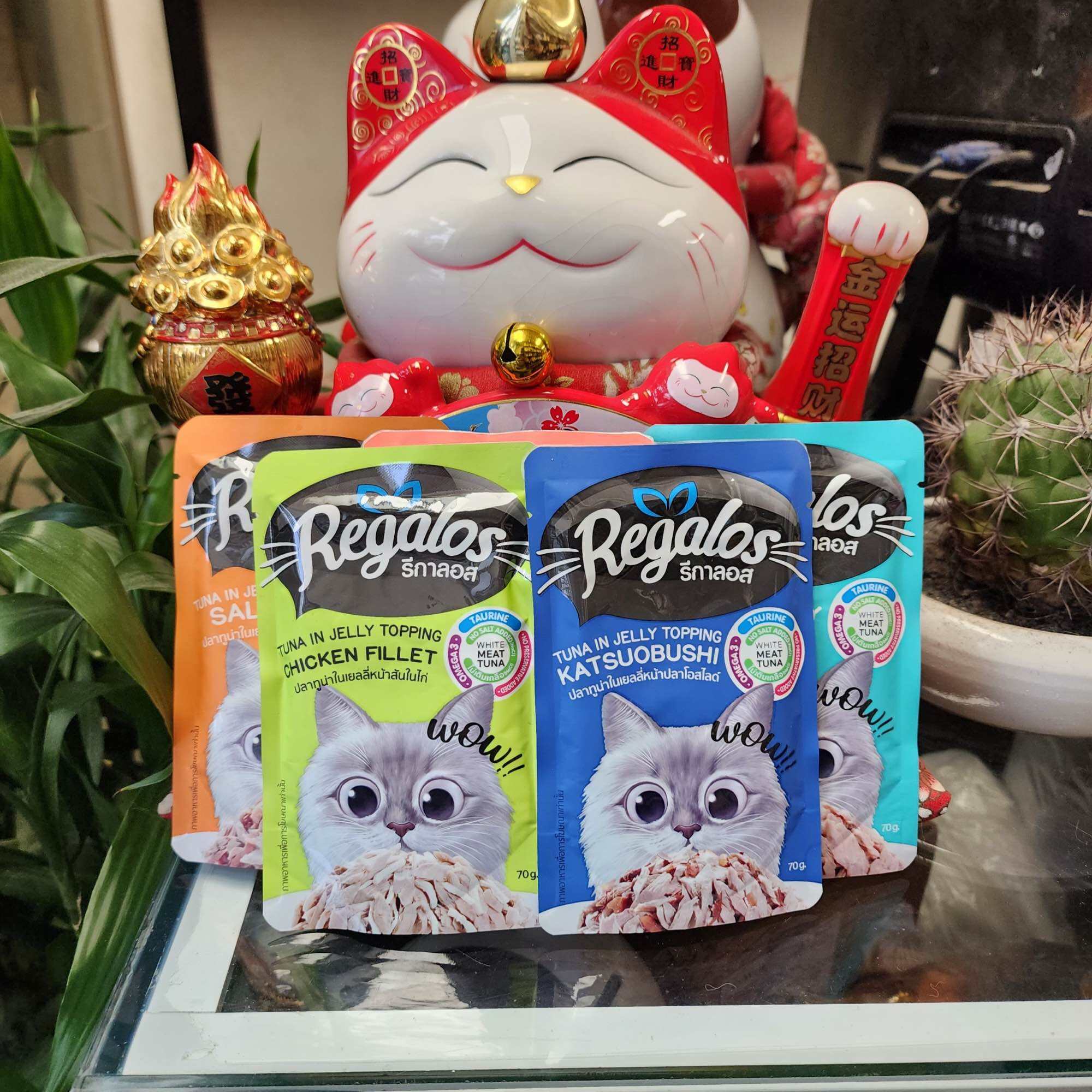 Thùng 48 gói Pate regalos Thái Lan cho mèo lớn và mèo con gói 70g