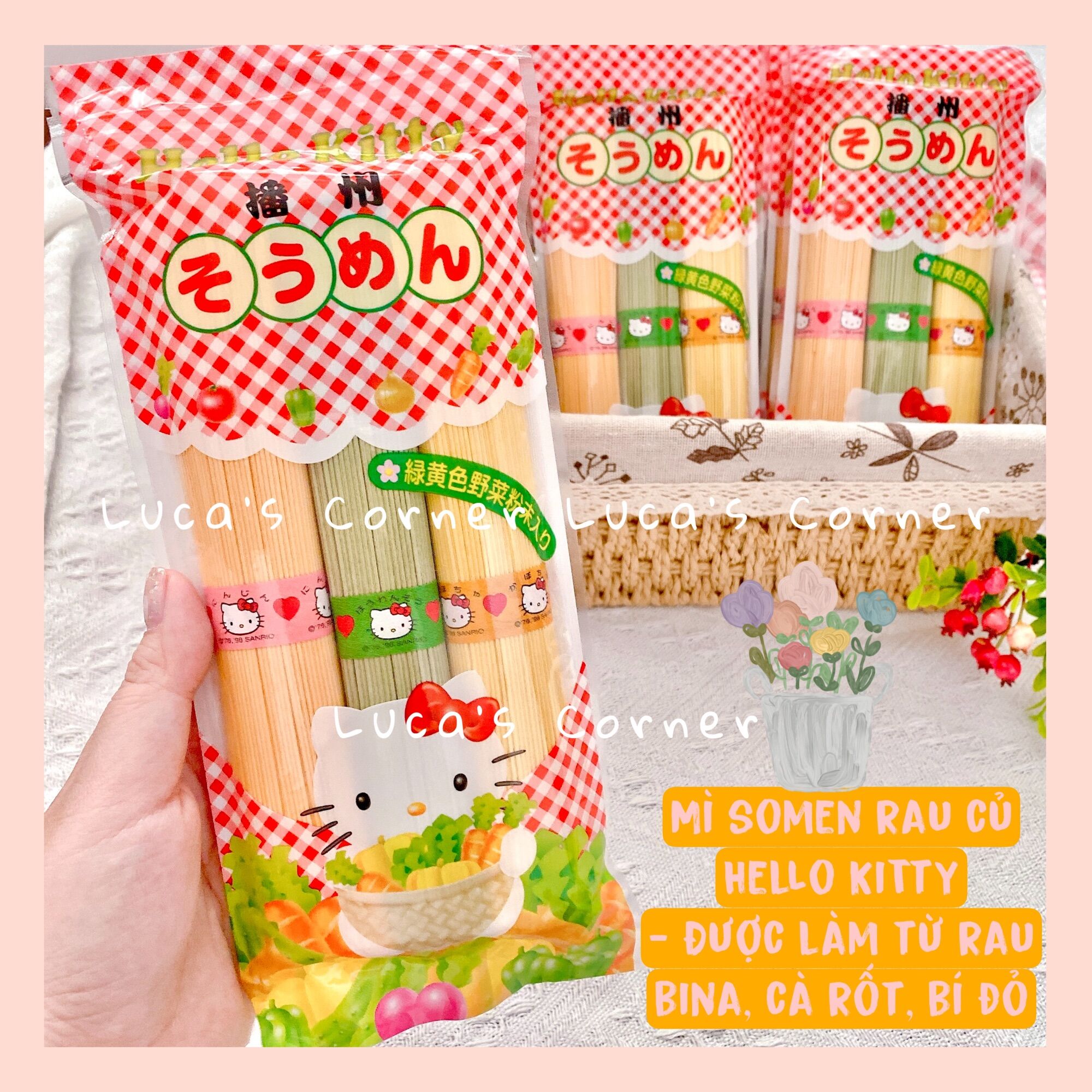 Mì somen rau củ Hello Kitty cho bé ăn dặm 300g