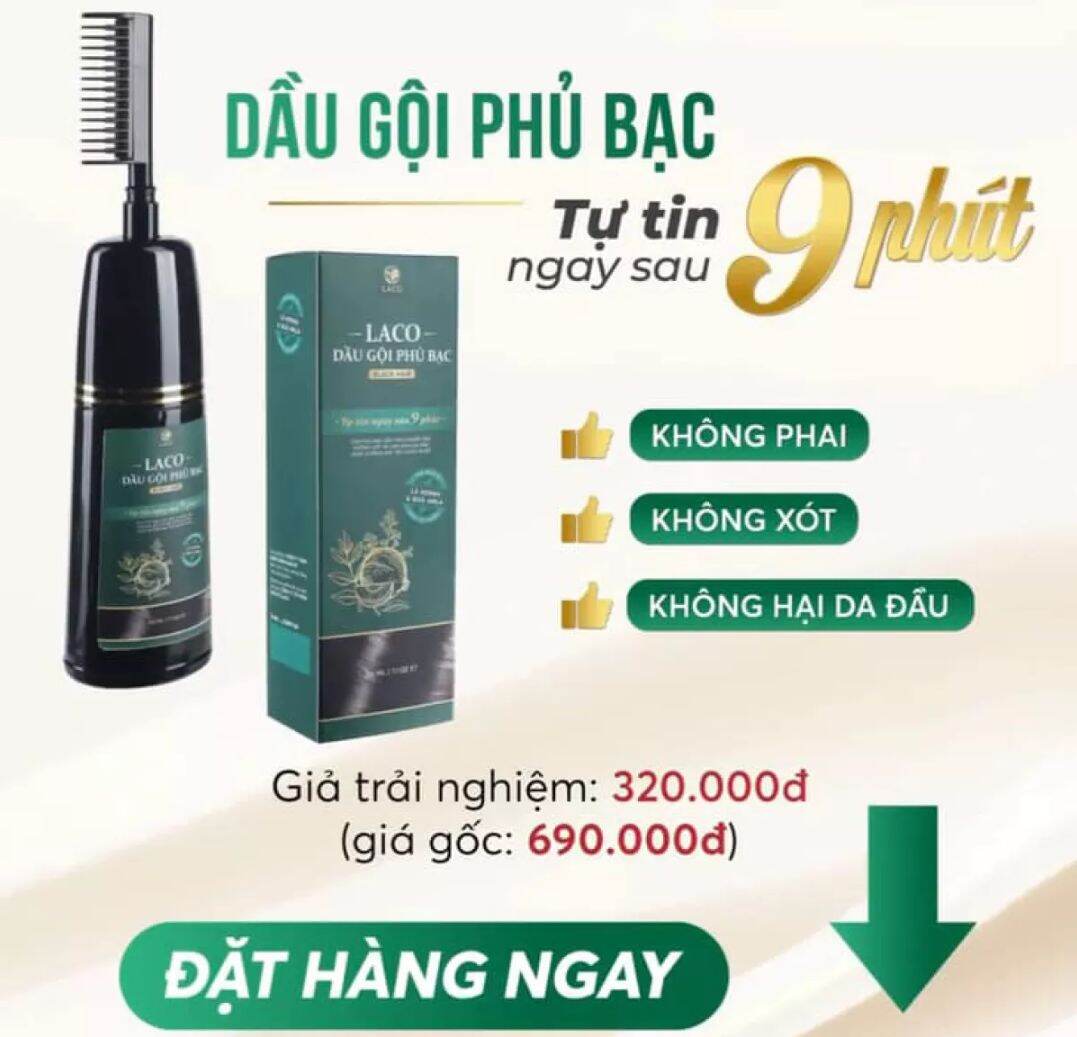 Dầu Gội Phủ Bạc LACO Chính Hãng