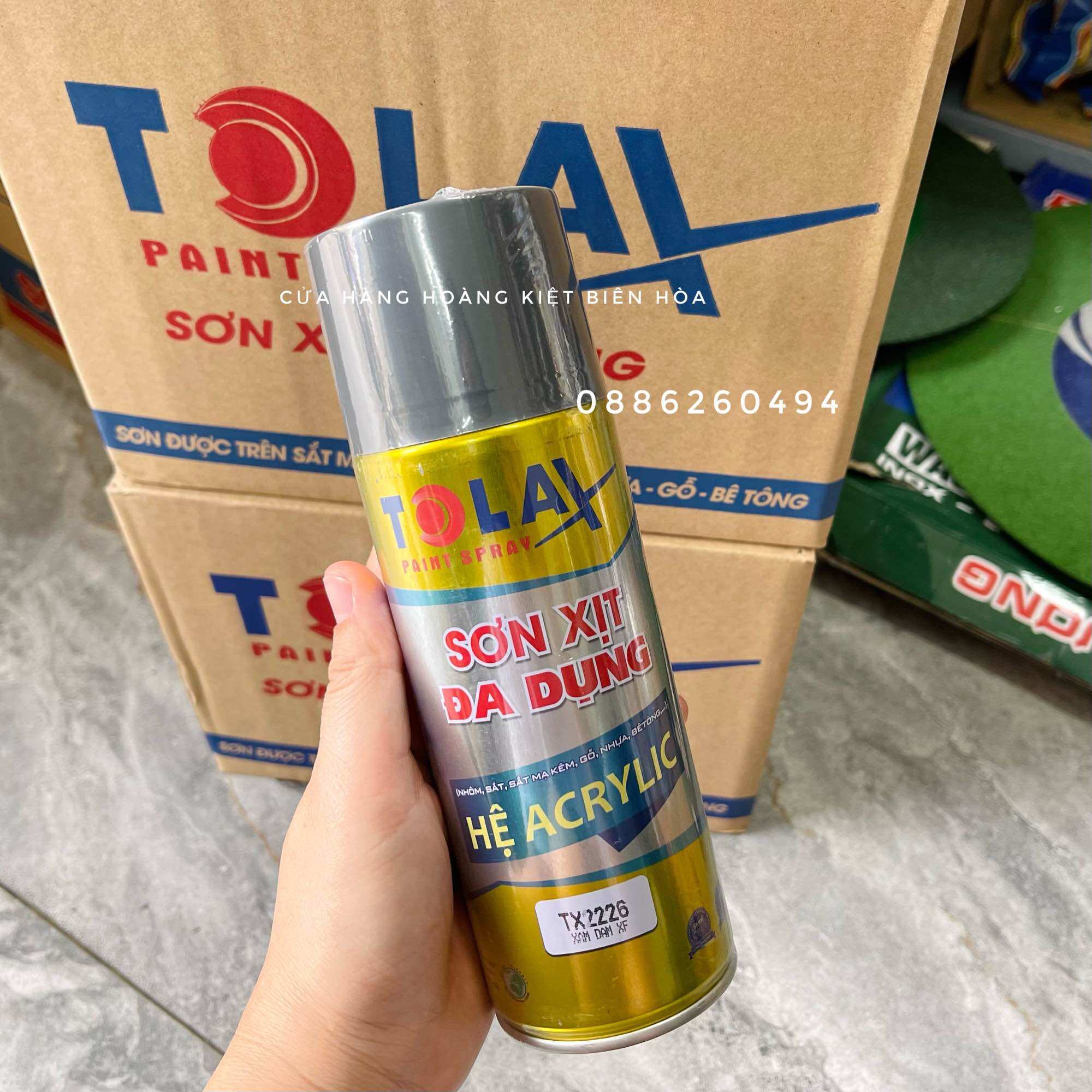 SƠN XỊT ĐA NĂNG MÀU XÁM ĐẬM XINGFA CHAI 400ML
