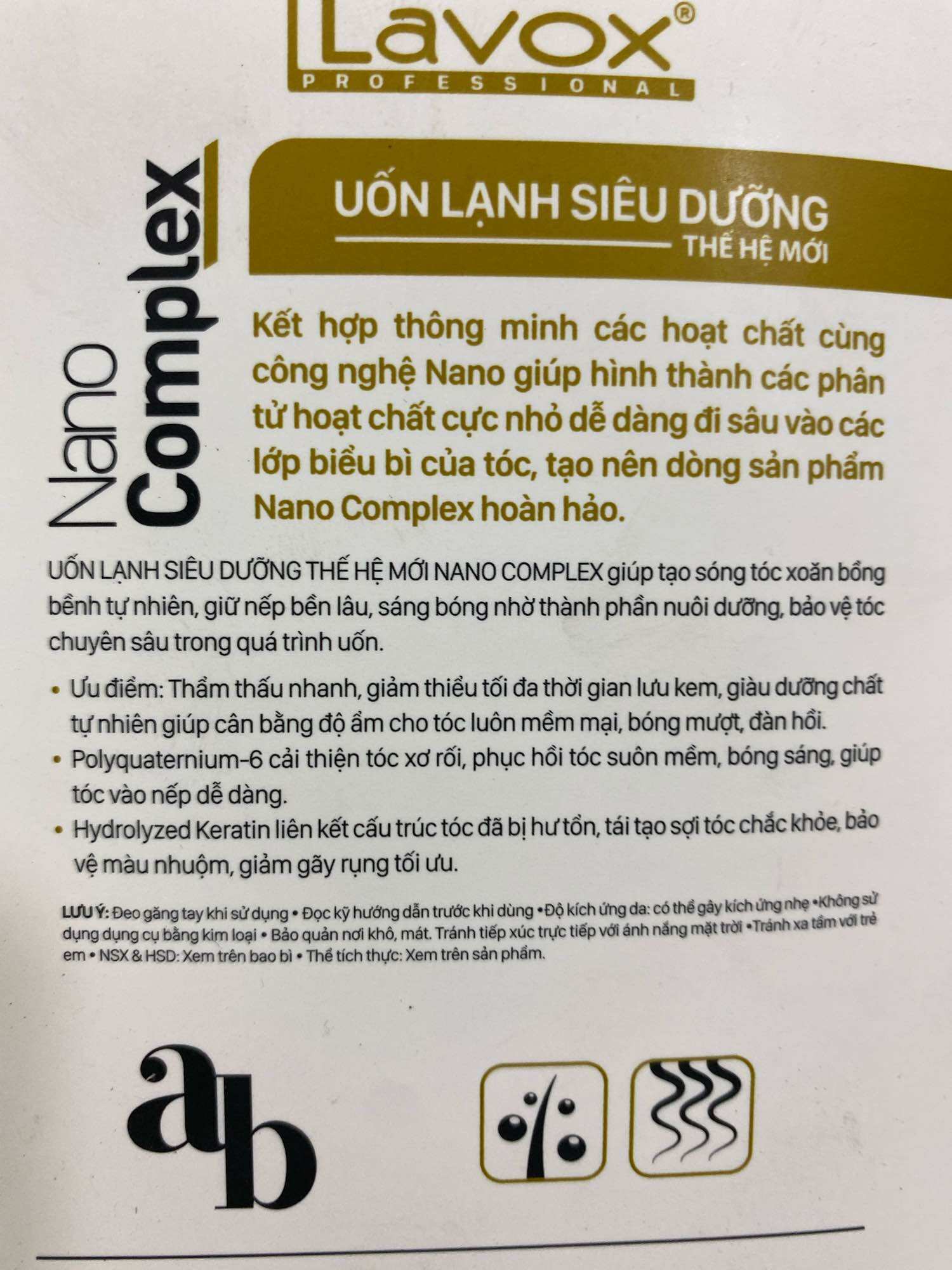 Thuốc uốn tóc LAVOX NANO ab 100mlx2