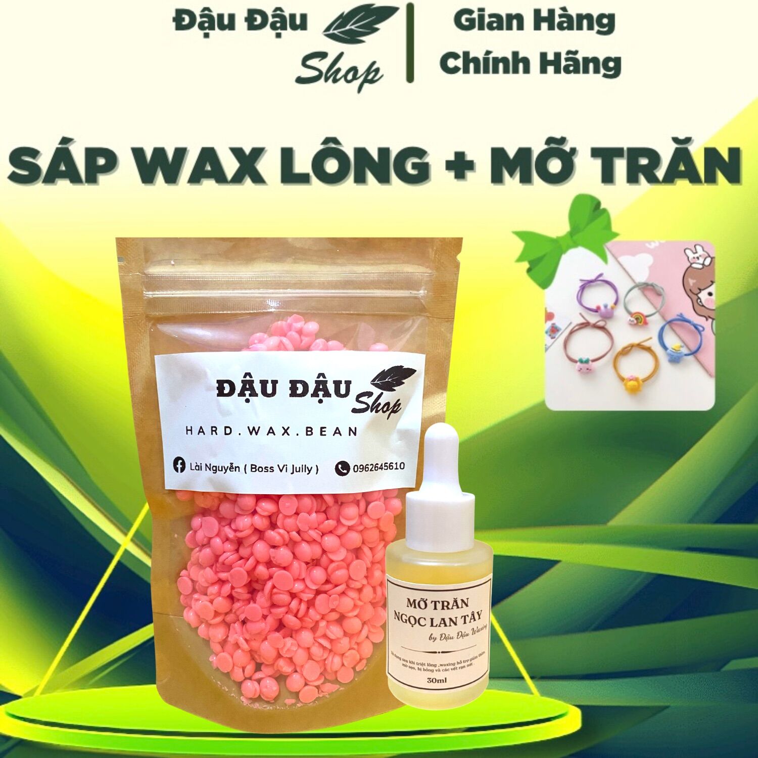 [FreeshipMax] Sáp màu cao cấp wax lông 100g và mỡ trăn 30ml  wax triệt lông râu, nách, tay, chân... - Đậu Đậu Shop 23