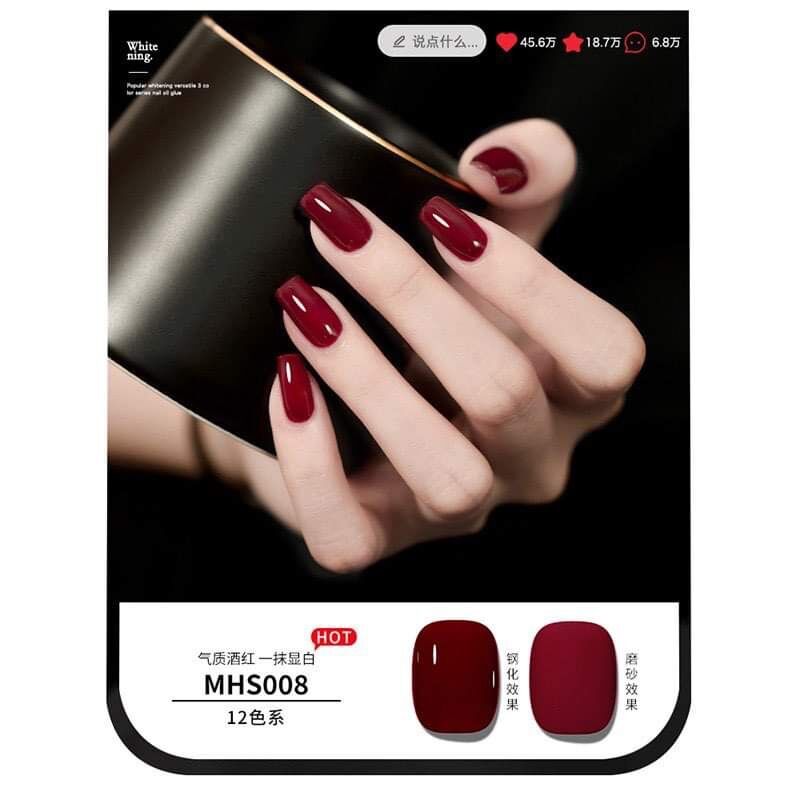 Sơn gel tone đỏ MHS, chất sơn đặc mướt (MUA 10CHAI TẶNG 1CHAI)
