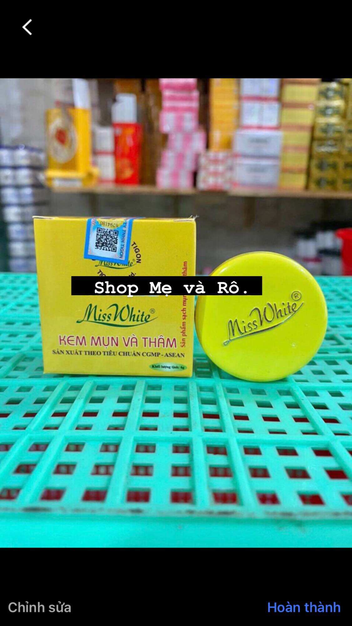 Kem nghệ misswhite giảm mụn -thâm hủ 6gram