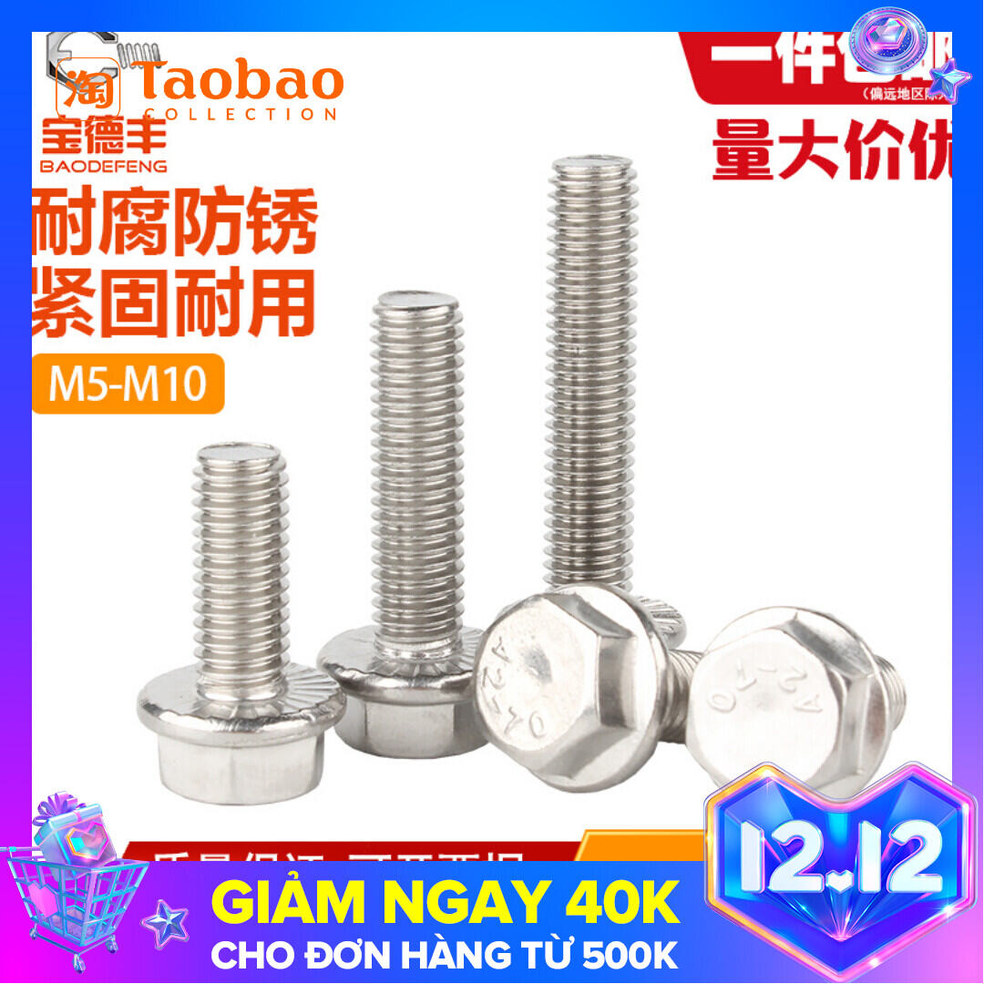 Ốc Vít Lục Giác Thép Không Gỉ 304