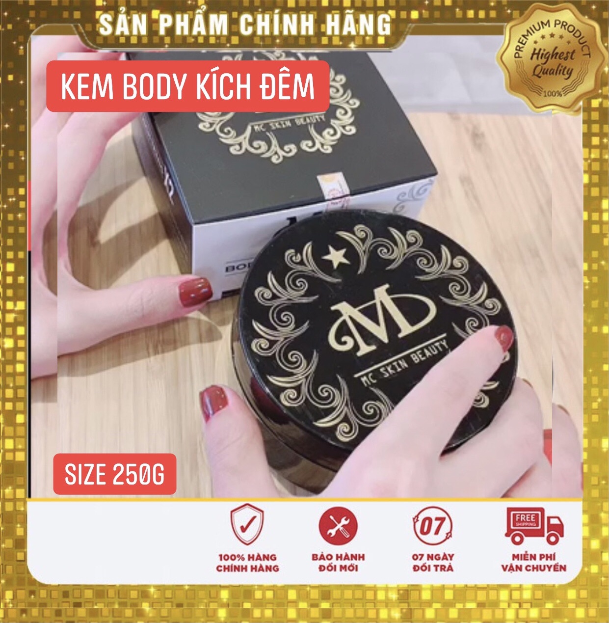 [Hcm]Kem Body Kích Trắng X2 Ban Đêm Size 250G