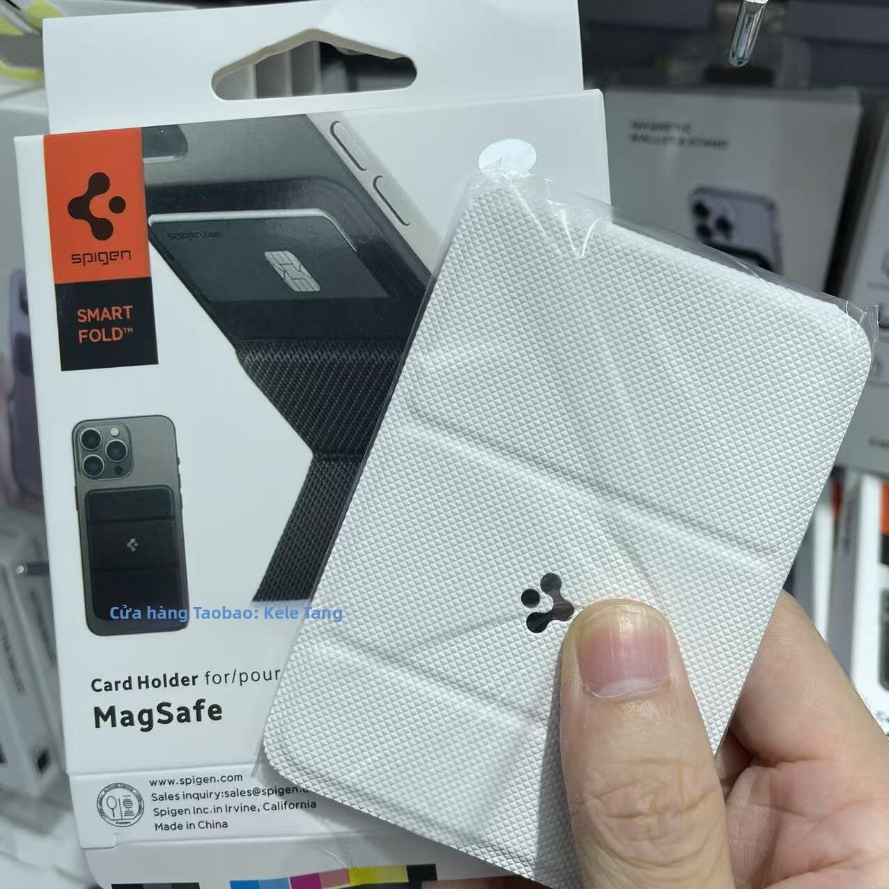 Spigen MagSafe Wallet Stand Apple iPhone 17/16/15 Card Holder Wireless Charger Compatible Magnetic I