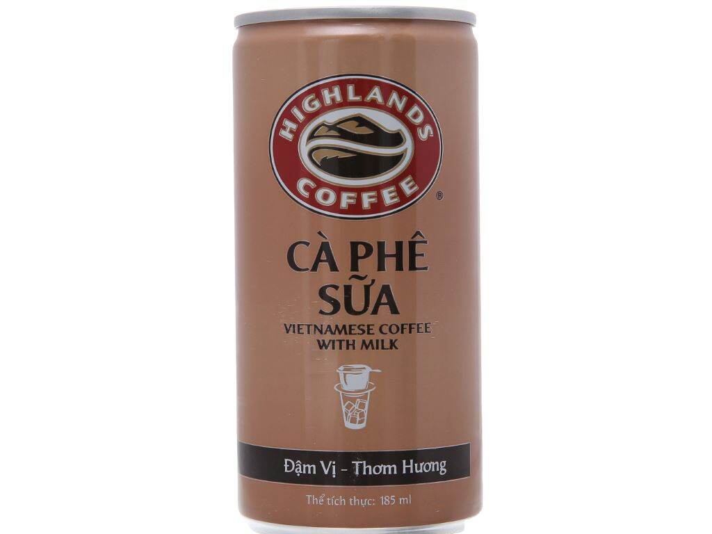 Thùng 24 lon Cà phê sữa HIGHLANDS COFFEE lon 185ml (24 lon x 185ml)