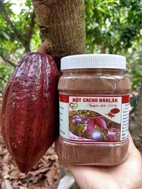 Hộp 500gr Bột cacao Đăk Lăk nguyên chất 100%