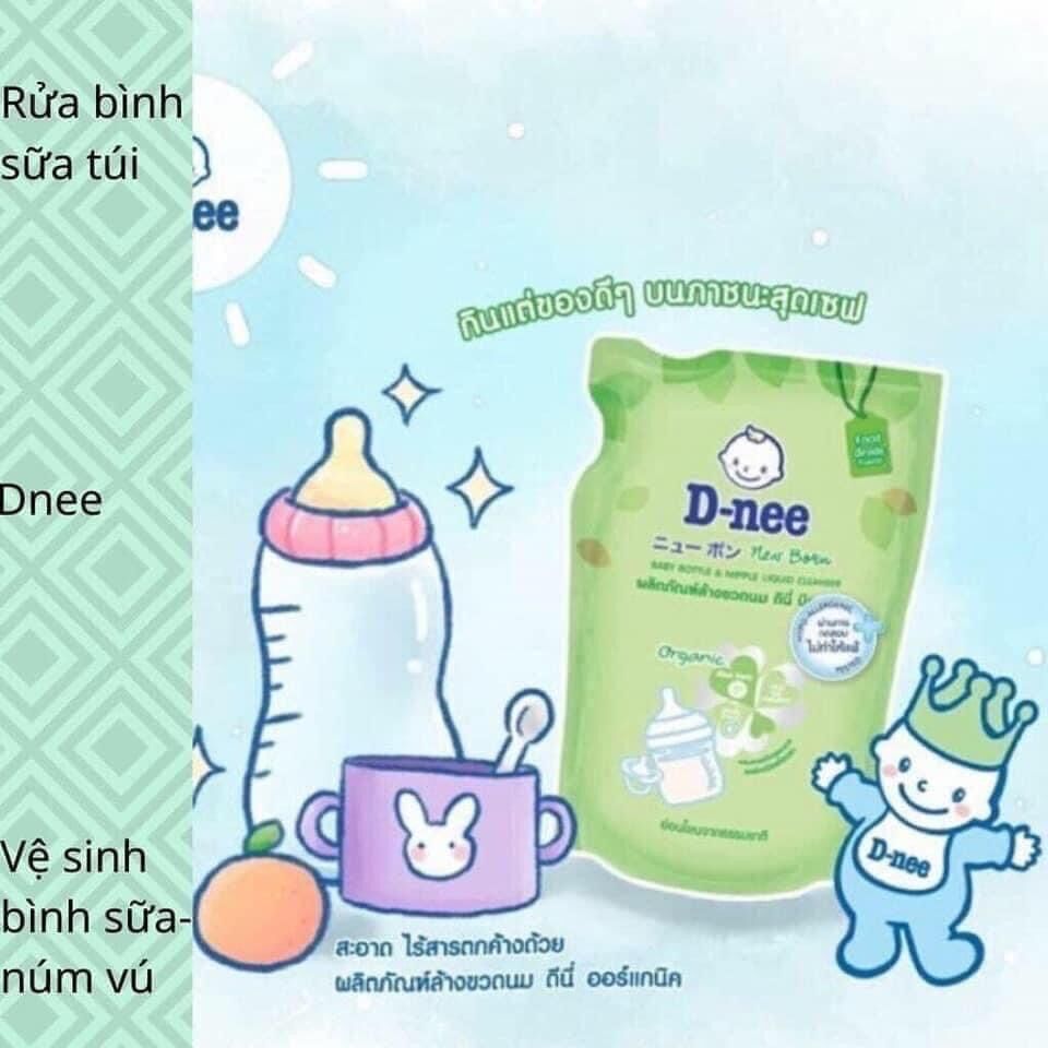 Túi rửa bình sữa dnee organic 600ml