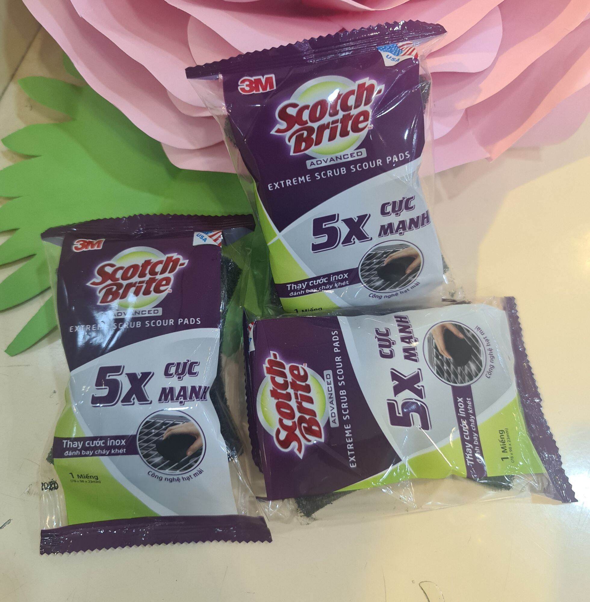 Cước rửa chén siêu mạnh 5x Scotch Brite 3M