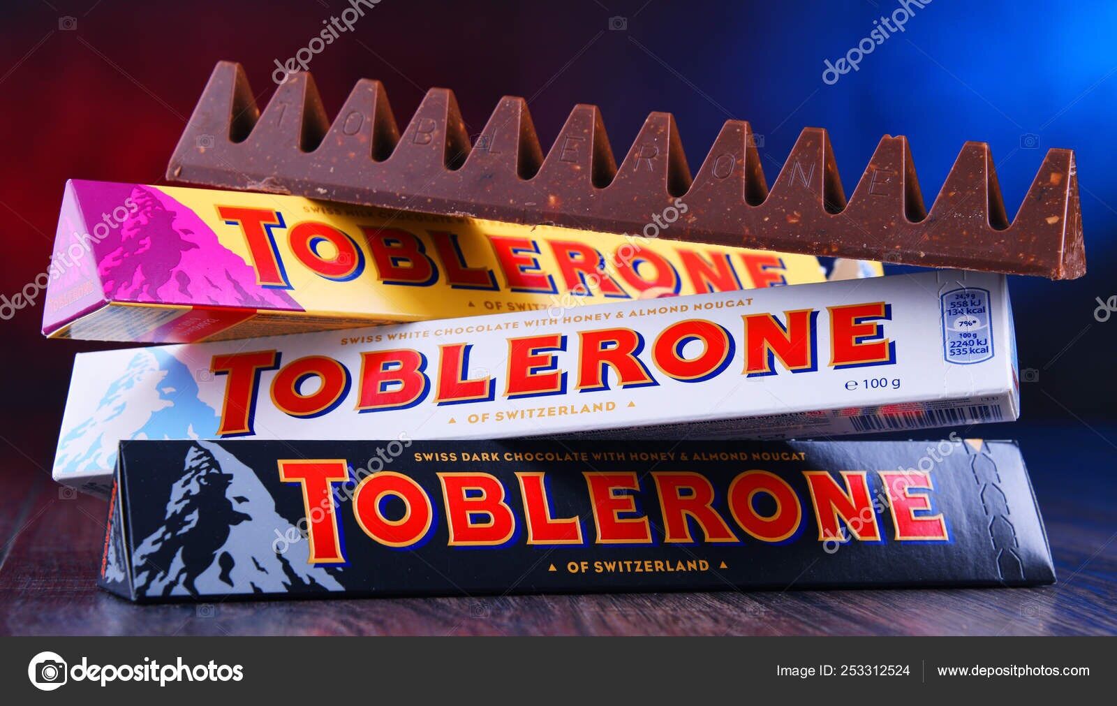 Combo 5 thanh Socola đen Toblerone loại 100gr