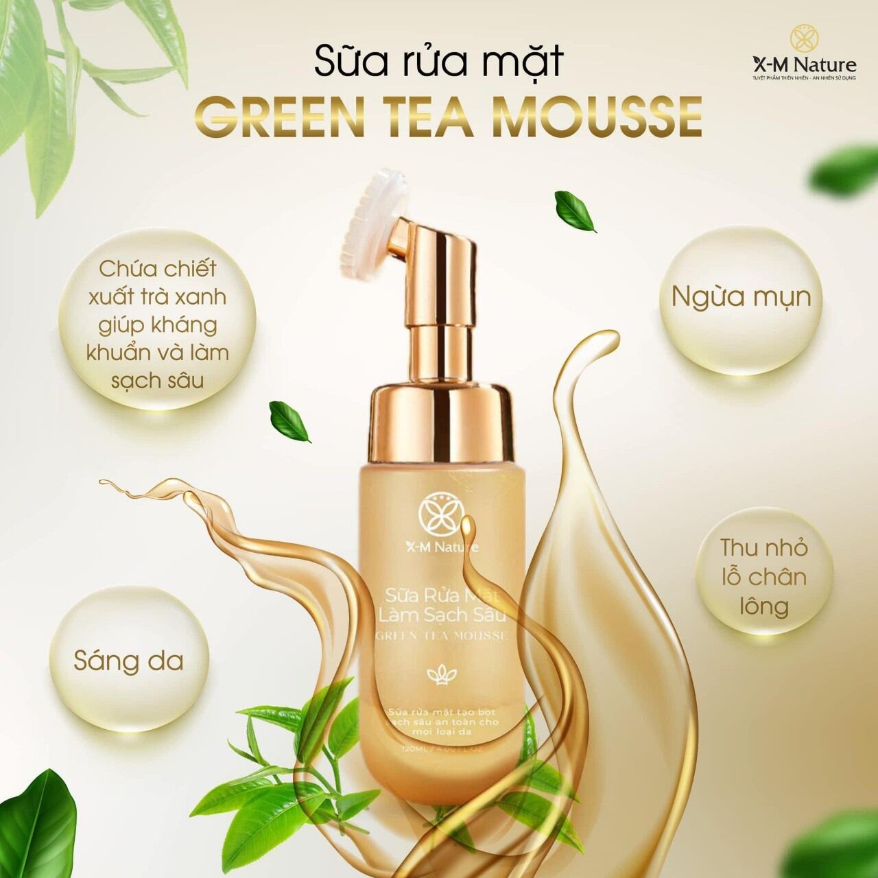 SỮA RỬA MẶT LÀM SẠCH SÂU  GREEN TEA MOUSSE