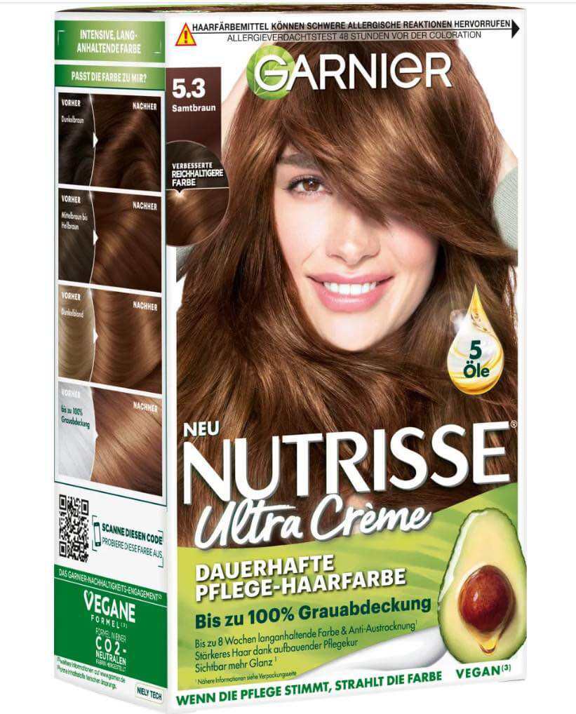 Nhuộm tóc garnier Đức màu 53 nâu hạt dẻ