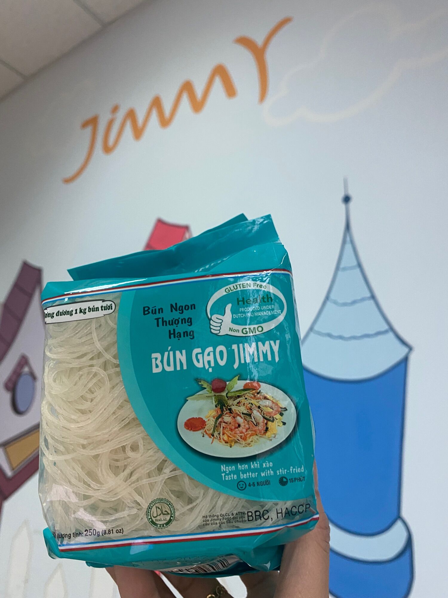 Combo 8 gói bún gạo trắng Jimmy Food