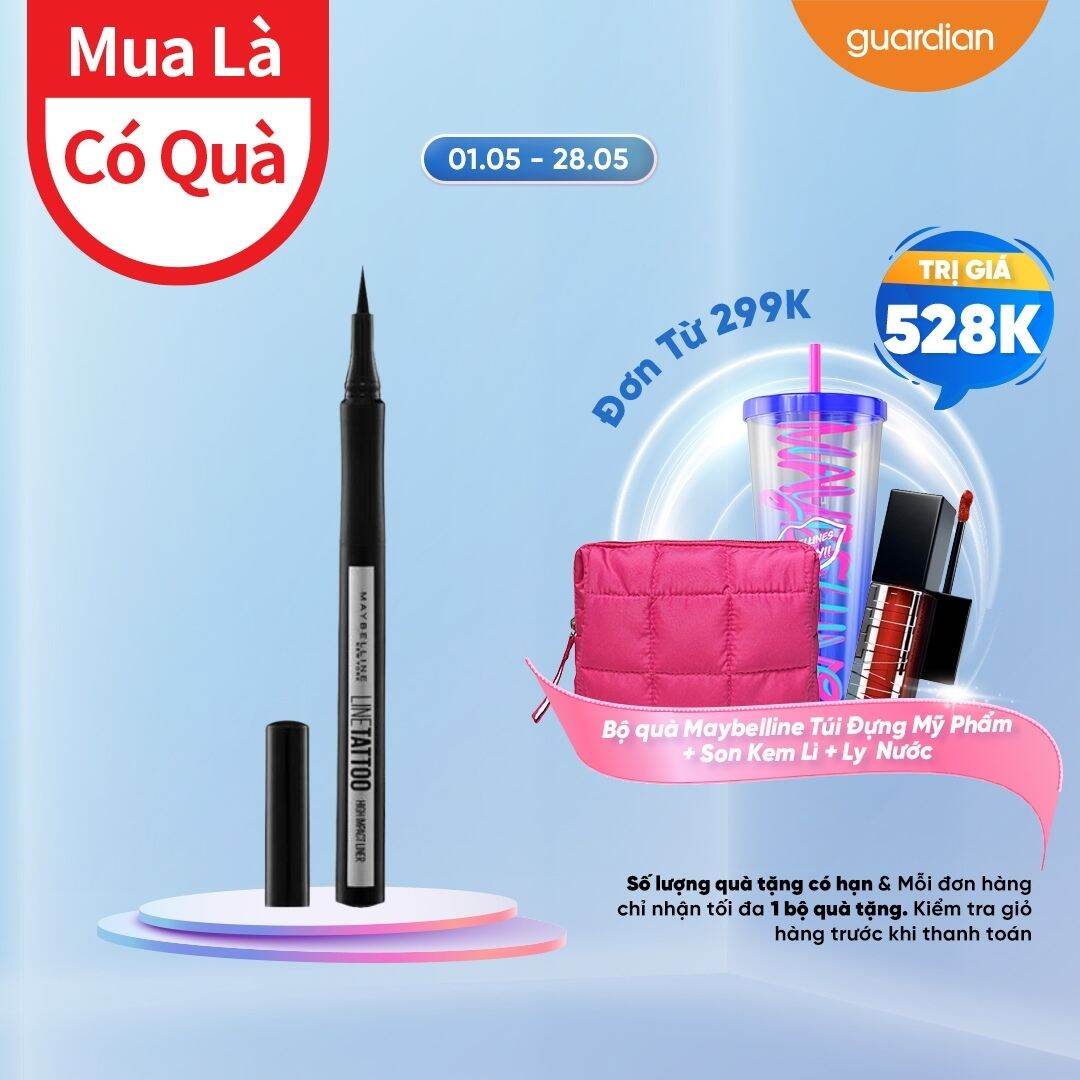Bút Kẻ Mắt Nước Lâu Trôi 36h Maybelline Line Tatoo High Impact Liner Intense Black 1Gr