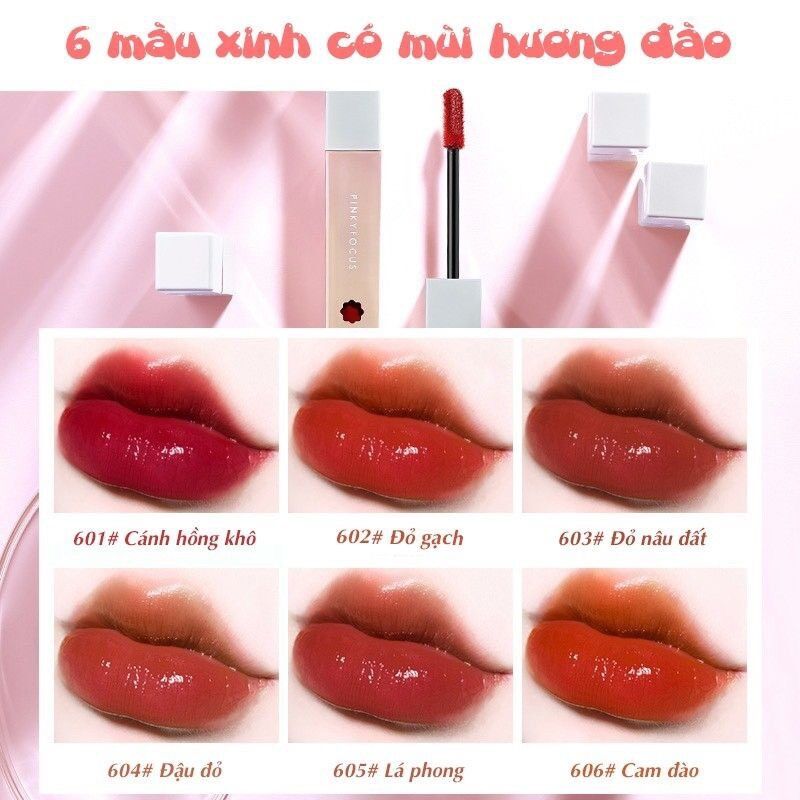 [HCM]?? Son tint lỳ PinkyFocus hương đào #603