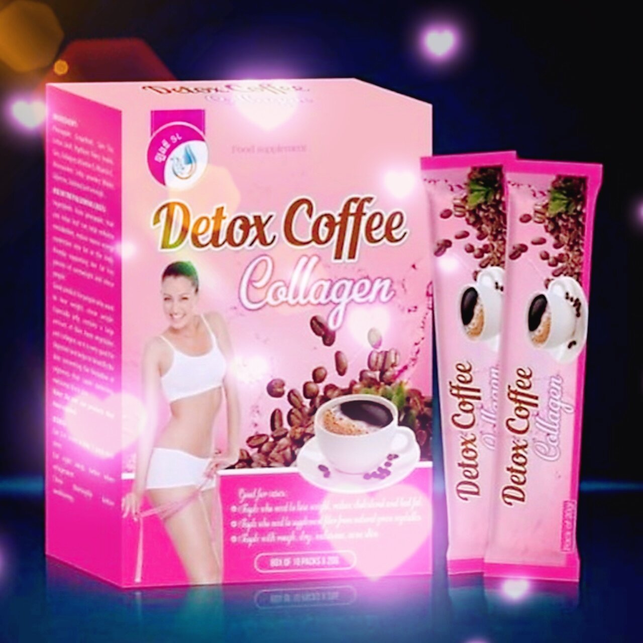 Cà Phê Giảm Cân Detox Coffee Collagen _ Tan Mỡ, Dáng Đẹp