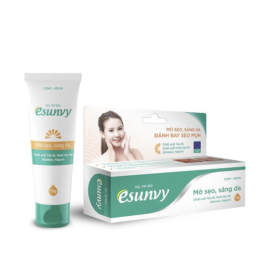 Gel Trị Sẹo Esunvy - Mờ Sẹo Sáng Da Đánh Bay Sẹo Mụn Tuýp 15G