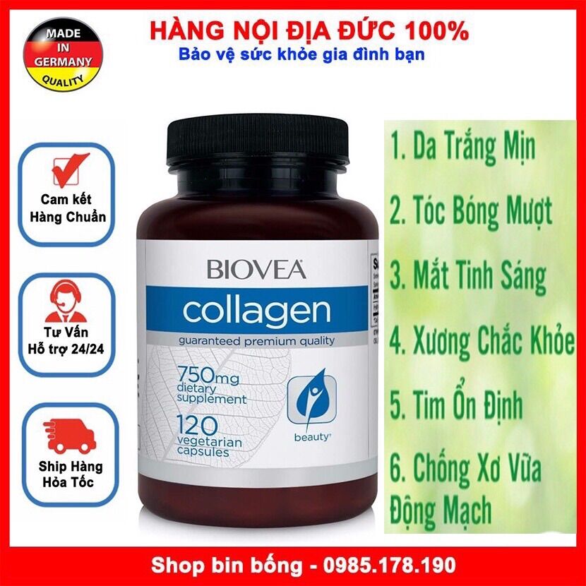 Viên uống collagen biove Đức 120v
