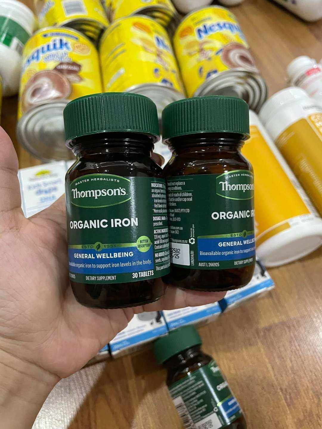 THOMPSON'S ORGANIC IRON 30 viên - SẮT HỮU CƠ