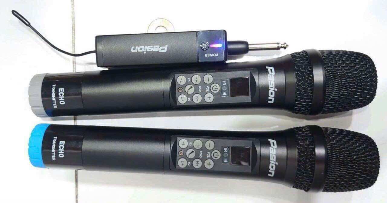 Micro karaoke không dây DSP Paramax Pasion Echo (Dòng micro cực hay, chống hú, tương thích Bose, JBL, Sony)