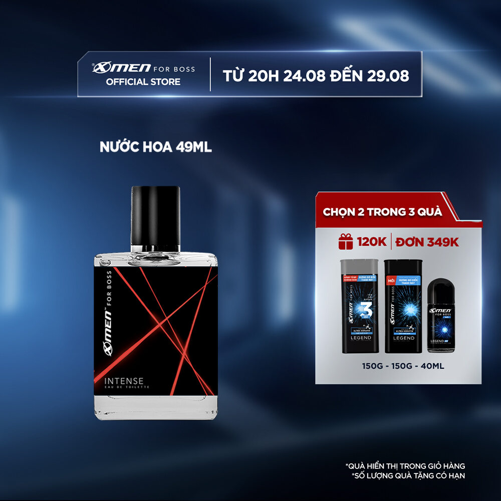 Nước hoa EDT X-Men for Boss Intense - Mùi hương trầm đầy nội lực 49ml