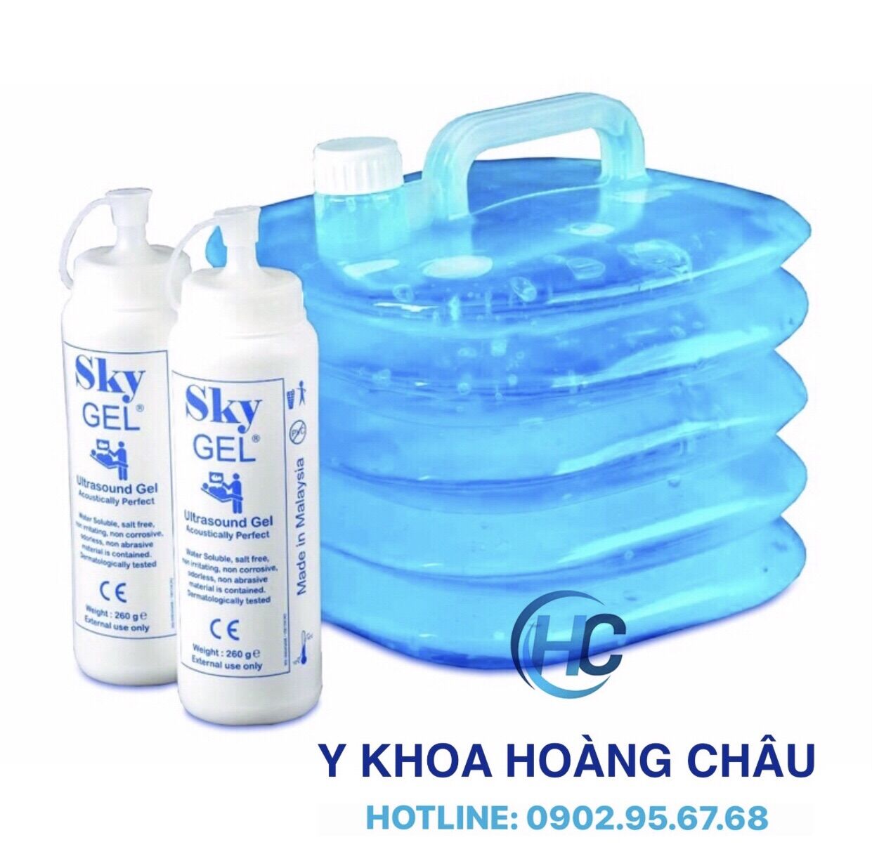 Gel siêu âm-Gel triệt lông Sky ML Trắng/ Xanh