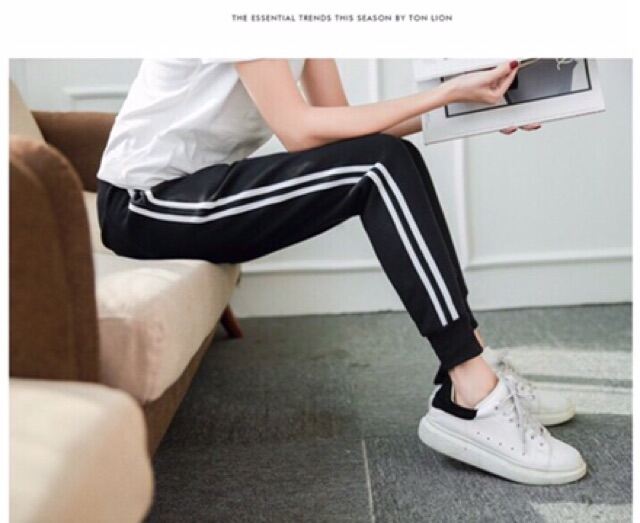 AP60 Quần jogger nữ💖FREESHIP💖quần thể thao nữ quần 2 sọc dài nữ 2 sọc bo -