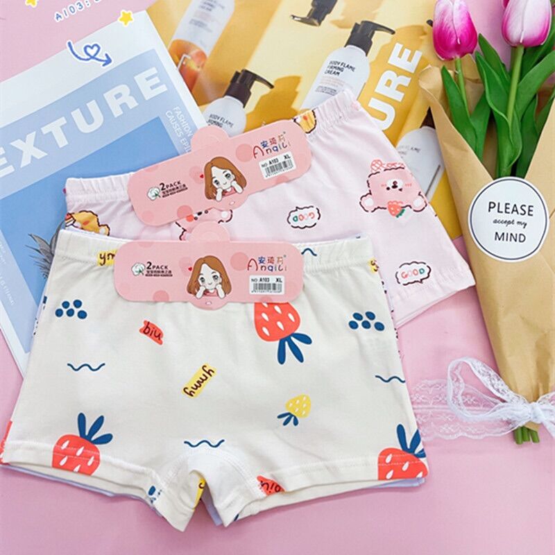 Set 2 quần chip đùi cho bé gái 10-40kg quần lót đùi