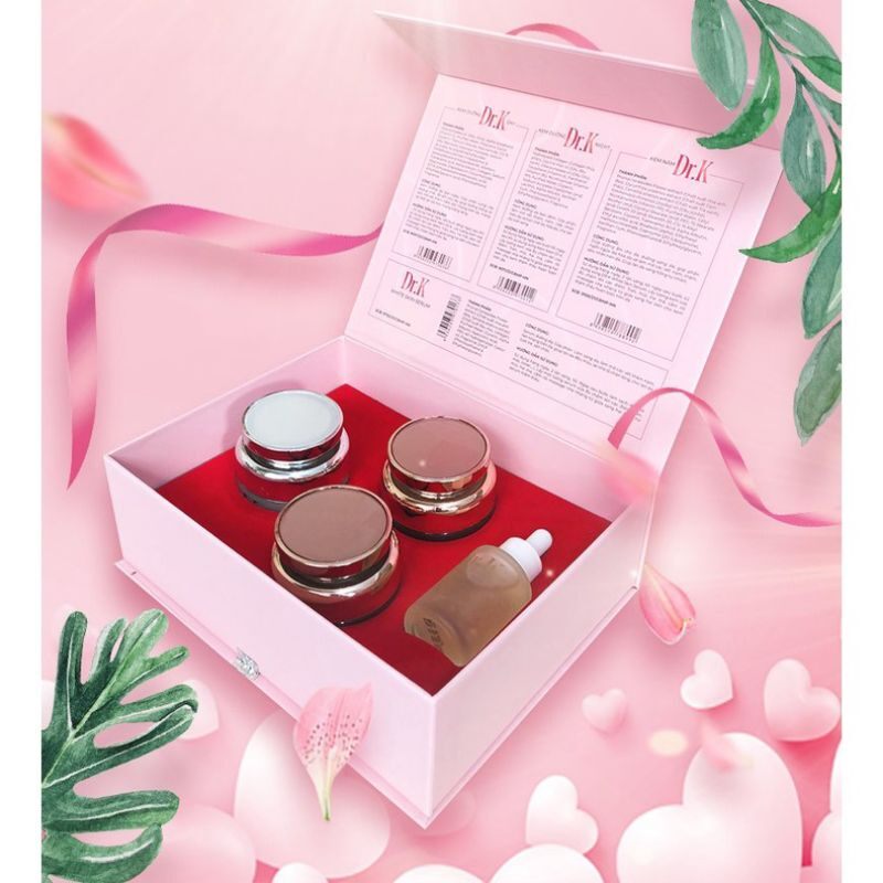 Mỹ phẩm thảo mộc Organic DR.K bộ 4 món kem dưỡng nám tàn nhang chuyên sâu